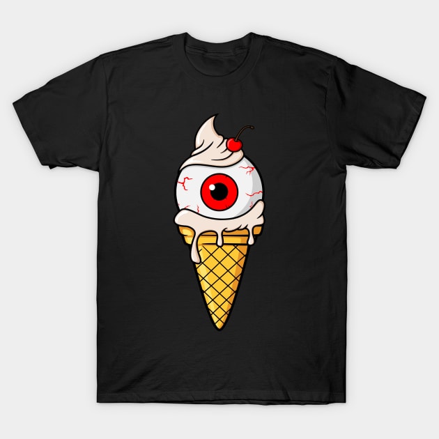 eyeball ice cream cone T-Shirt by BadDesignCo